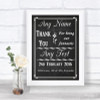 Chalk Style Thank You Bridesmaid Page Boy Best Man Personalized Wedding Sign