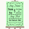 Green Thank You Bridesmaid Page Boy Best Man Personalized Wedding Sign