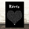 Joni Mitchell River Black Heart Song Lyric Print