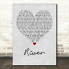 Joni Mitchell River Grey Heart Song Lyric Print