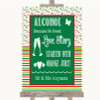 Red & Green Winter Alcohol Bar Love Story Personalized Wedding Sign
