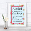 Shabby Chic Floral Alcohol Bar Love Story Personalized Wedding Sign