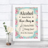 Vintage Shabby Chic Rose Alcohol Bar Love Story Personalized Wedding Sign