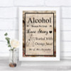 Vintage Alcohol Bar Love Story Personalized Wedding Sign