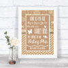 Brown Winter All Family No Seating Plan Personalized Wedding Sign