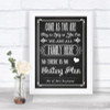 Chalk Sketch All Family No Seating Plan Personalized Wedding Sign