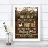 Rustic Floral Wood All Family No Seating Plan Personalized Wedding Sign