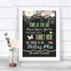 Shabby Chic Chalk All Family No Seating Plan Personalized Wedding Sign