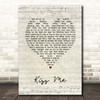 Sixpence None The Richer Kiss Me Script Heart Song Lyric Print