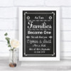 Chalk Style As Families Become One Seating Plan Personalized Wedding Sign