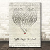 The Beatles Eight Days A Week Script Heart Song Lyric Print