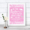 Pink Burlap & Lace As Families Become One Seating Plan Personalized Wedding Sign