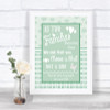 Winter Green As Families Become One Seating Plan Personalized Wedding Sign