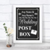 Chalk Style Card Post Box Personalized Wedding Sign