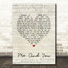 Kenny Chesney Me And You Script Heart Song Lyric Print