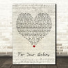 Simply Red For Your Babies Script Heart Song Lyric Print