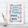 Shabby Chic Floral Card Post Box Personalized Wedding Sign