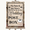 Vintage Card Post Box Personalized Wedding Sign
