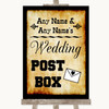Western Card Post Box Personalized Wedding Sign