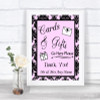 Baby Pink Damask Cards & Gifts Table Personalized Wedding Sign