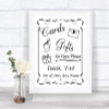 Black & White Cards & Gifts Table Personalized Wedding Sign
