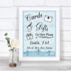 Blue Shabby Chic Cards & Gifts Table Personalized Wedding Sign