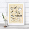 Cream Roses Cards & Gifts Table Personalized Wedding Sign