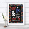 Floral Chalk Cards & Gifts Table Personalized Wedding Sign