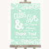 Green Burlap & Lace Cards & Gifts Table Personalized Wedding Sign