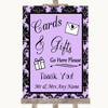 Lilac Damask Cards & Gifts Table Personalized Wedding Sign