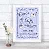 Lilac Cards & Gifts Table Personalized Wedding Sign