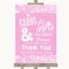 Pink Burlap & Lace Cards & Gifts Table Personalized Wedding Sign