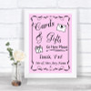 Pink Cards & Gifts Table Personalized Wedding Sign