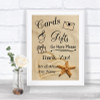 Sandy Beach Cards & Gifts Table Personalized Wedding Sign