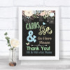 Shabby Chic Chalk Cards & Gifts Table Personalized Wedding Sign