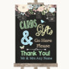 Shabby Chic Chalk Cards & Gifts Table Personalized Wedding Sign