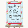 Shabby Chic Floral Cards & Gifts Table Personalized Wedding Sign