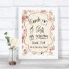 Vintage Roses Cards & Gifts Table Personalized Wedding Sign