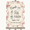 Vintage Roses Cards & Gifts Table Personalized Wedding Sign