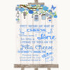 Blue Rustic Wood Cheese Board Song Personalized Wedding Sign