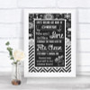 Chalk Winter Cheese Board Song Personalized Wedding Sign