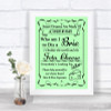 Green Cheese Board Song Personalized Wedding Sign