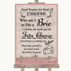 Pink Shabby Chic Cheese Board Song Personalized Wedding Sign