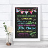 Bright Bunting Chalk Cheesecake Cheese Song Personalized Wedding Sign