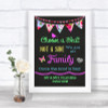 Bright Bunting Chalk Choose A Seat We Are All Family Personalized Wedding Sign