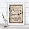 Vintage Choose A Seat We Are All Family Personalized Wedding Sign