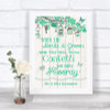 Green Rustic Wood Confetti Personalized Wedding Sign