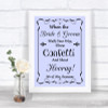 Lilac Confetti Personalized Wedding Sign