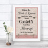 Pink Shabby Chic Confetti Personalized Wedding Sign