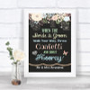 Shabby Chic Chalk Confetti Personalized Wedding Sign